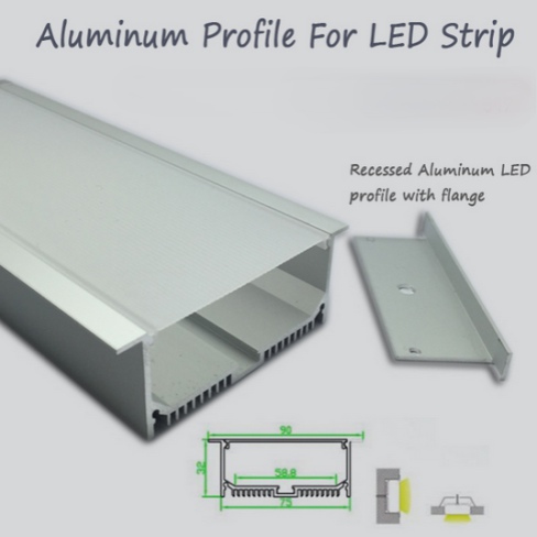 R2U-047 alu led profile anodized aluminium extrusion channel led strip lights heatsink profile prolong lifespan diy lighting customized led profile